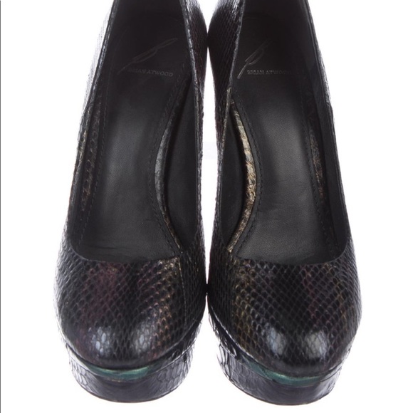 Brian Atwood Rainbow Python Platform Pumps Exotic - Picture 3 of 8